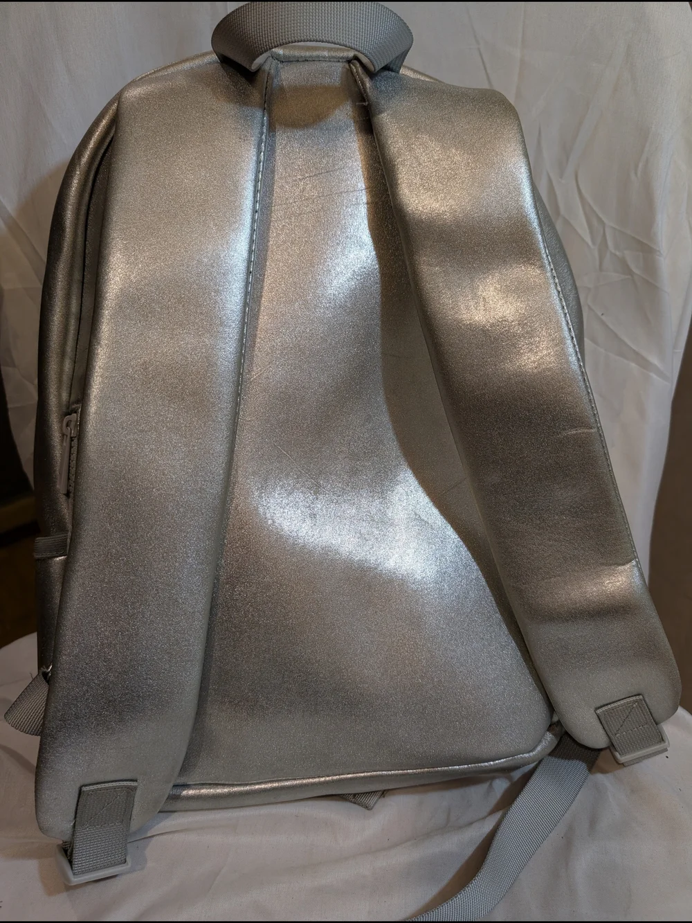 Madden Girl Metallic Silver Backpack